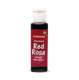 Puramio (Emulsion) Red Rose Flavour With Color  Plastic Bottle  30 millilitre